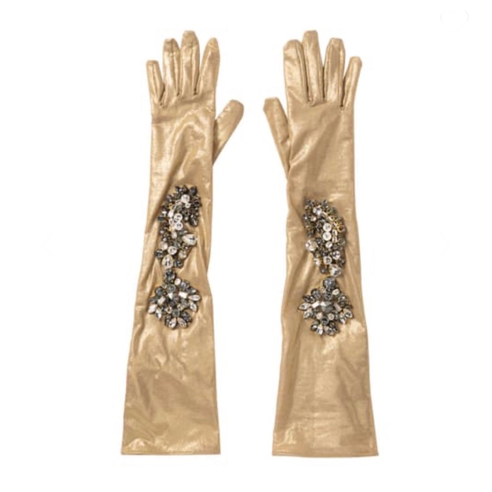 Dolce & Gabbana Stone Metallic Glove Size 7.5
